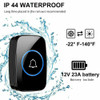 Wireless Doorbell Chime Waterproof Plugin Receiver Adjustable Volume 1000FT Kit