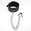PU Leather Collar With Nipple Clamps SM Bondage Play Sex Toys For Couples BDSM by The Perfect Part – Sexual Wellness in New condition from The Perfect Part for a low price