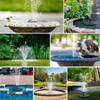Solar Power Bird Bath Fountain Pump Upgrade 1.4W Solar Fountain With 4 Nozzle