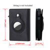 For Airtag Wallet Case Genuine Leather Credit Card Holder Magnetic Air Tag Cover