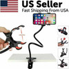 Universal Lazy Mobile Phone Gooseneck Stand Holder Flexible Bed Desk Table Clip