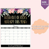 2024 Calendar For Tired-Ass Women Swear Word 12 Month Weekly Daily Wall Planner