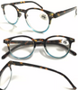 4 Pairs Mens Women Spring Hinge Round Horn Power Oval Reading Reader Glasses 1-4
