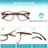 4 Pairs Mens Women Spring Hinge Round Horn Power Oval Reading Reader Glasses 1-4