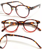 4 Pairs Mens Women Spring Hinge Round Horn Power Oval Reading Reader Glasses 1-4
