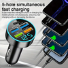 5 USB Port Super Fast Car Charger Adapter For iPhone Samsung Android Cell Phone