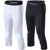 Men's Basketball Sports Tight Pants 3/4 Compression Workout Leggings Knee Pads by The Perfect Part – Workout Gear in New condition from The Perfect Part for a low price