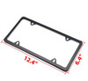 2x High Quality Stainless Steel Metal License Plate Frame Tag Cover Black New US