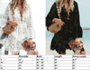 Lace Bathing Suit Cover Up Boho Beach Women Maxi Bikini Sundress Dress Summer US