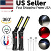 Rechargeable LED COB Work Light Mechanic Flashlight Lamp Magnetic Base Bright