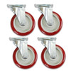4 Pack 5 Inch Caster Wheels Swivel Plate Polyurethane Wheels Heavy Duty Wheels by The Perfect Part – Auto & Tools in New condition from The Perfect Part for a low price