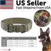 2" Wide Tactical Heavy Duty Nylon Large Dog Collar K9 Military With Metal Buckle