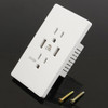 Dual USB Wall Outlet Port 15A Power Socket Charger AC Receptacle Plate Panel 110