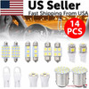 14Pcs T10 36mm LED Interior Car Accessories Kit Map Dome License Plate Lights