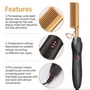Hair Straightener Comb Pro Electric Beard Straightening Comb Heat Hot Comb Press