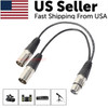 3Pin XLR Female Jack To Dual 2 Male Plug Y Splitter Cable Adapter Microphone USA