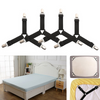 4 Bed Sheet Fasteners Adjustable Elastic Suspenders Straps Mattress Covers Clips