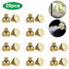 20x Brass Misting Nozzles Mister Sprinkler Outdoor Cooling System Garden Sprayer