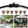 20x Brass Misting Nozzles Mister Sprinkler Outdoor Cooling System Garden Sprayer