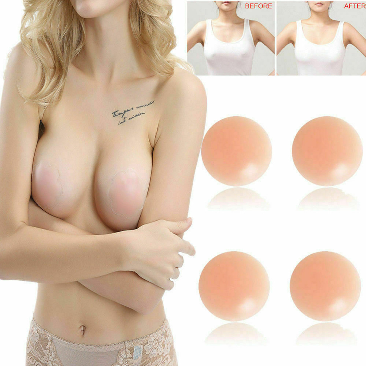 5 Pairs Nippleless Cover Pasties Women Reusable Adhesive Silicone Nipple Pads