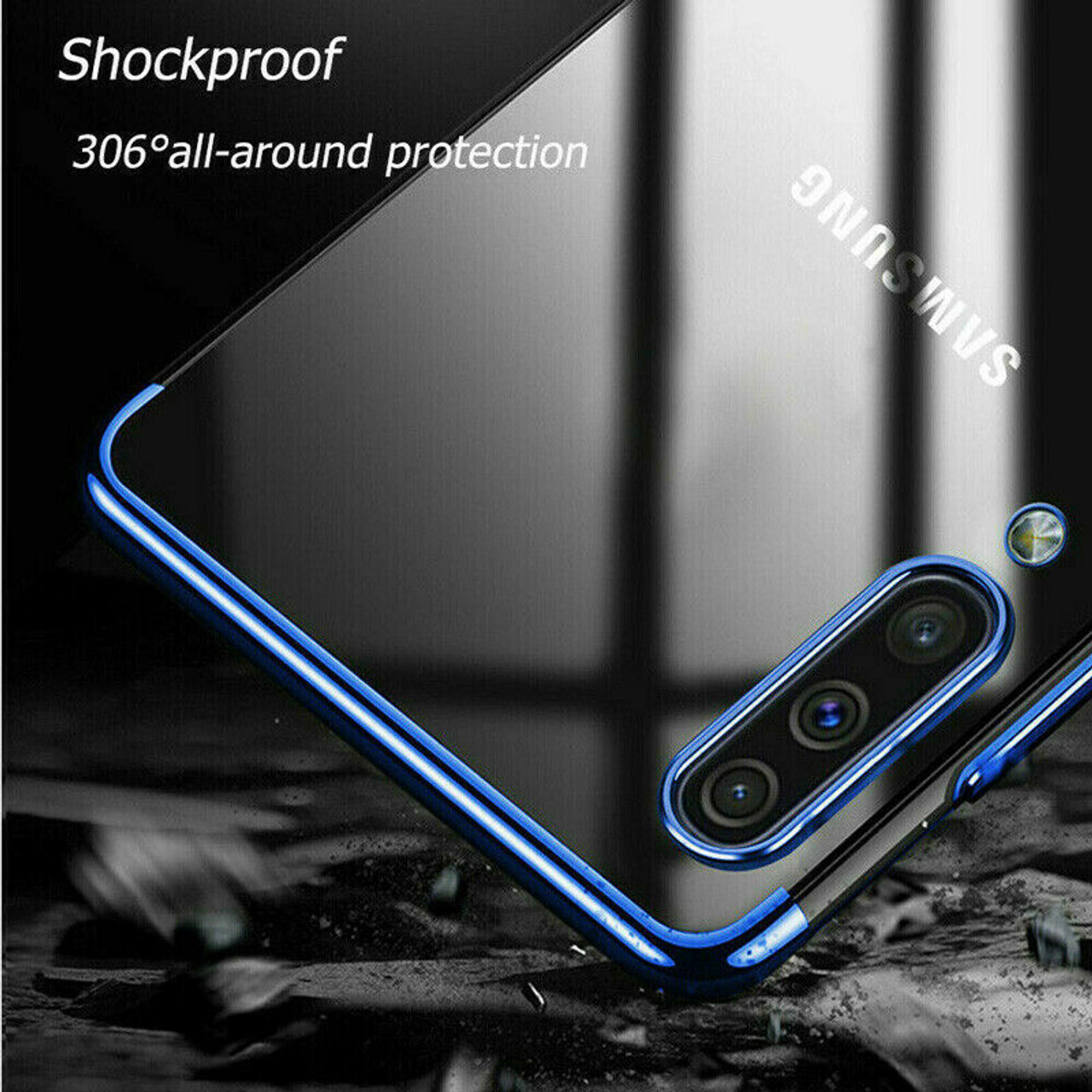 Plating Clear Case Cover For Samsung A20 A30 A51 A71 S20 PLUS Shockproof SLIM US