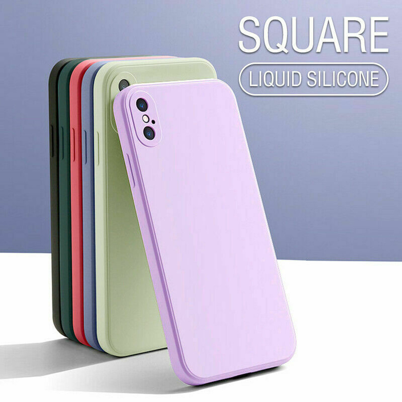 Cubic Liquid Silicone Case For iPhone 11 Pro Max, X/XR/Xs Max, 7/8/SE2 7/8p Case