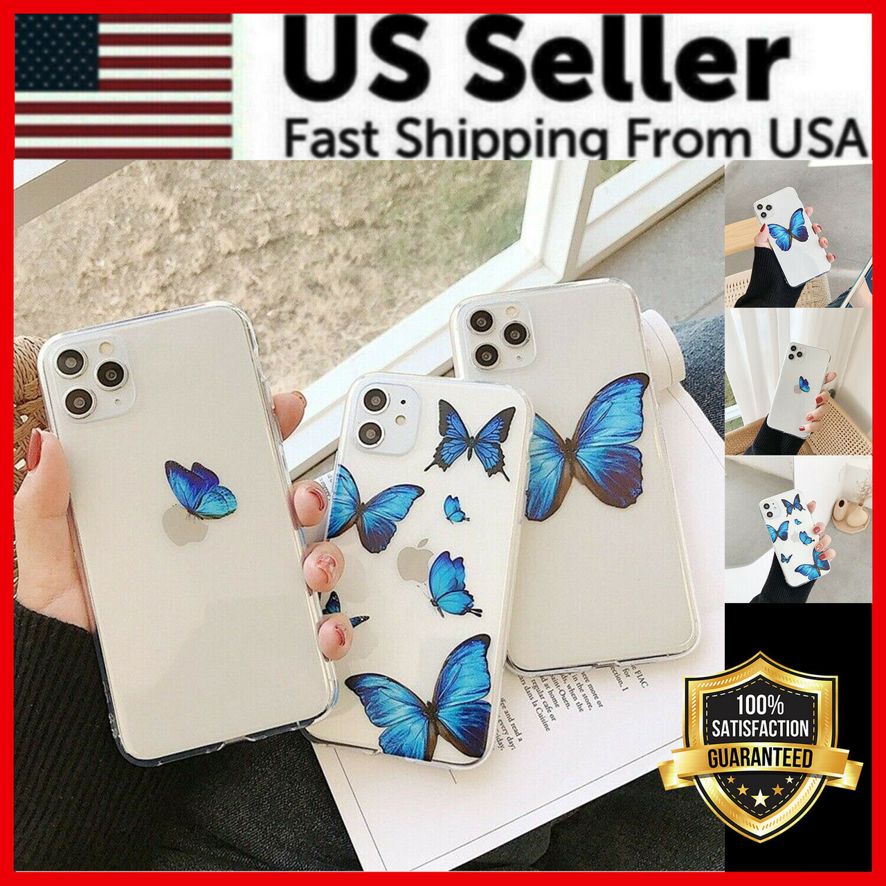 For iPhone 11 Pro MAX XR 7 8 SE Plus Case Glitter Shockproof Bumper Hybrid Cover