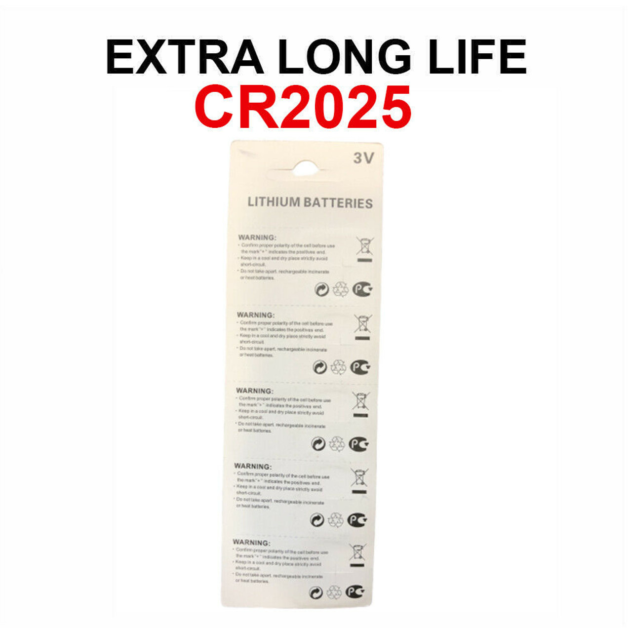 5 x Fresh CR 2025 CR2025 ECR2025 BR2025 LITHIUM COIN CELL Battery Exp 2029 NEW