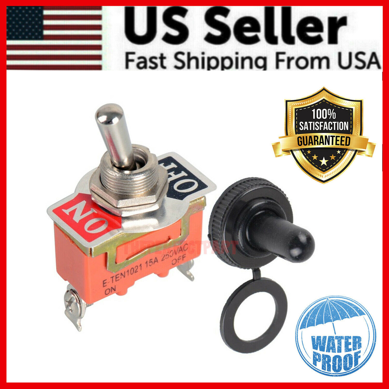 Toggle Switch Heavy Duty 20A 125V SPST 2 Terminal ON/OFF Car WATERPROOF ATV USA