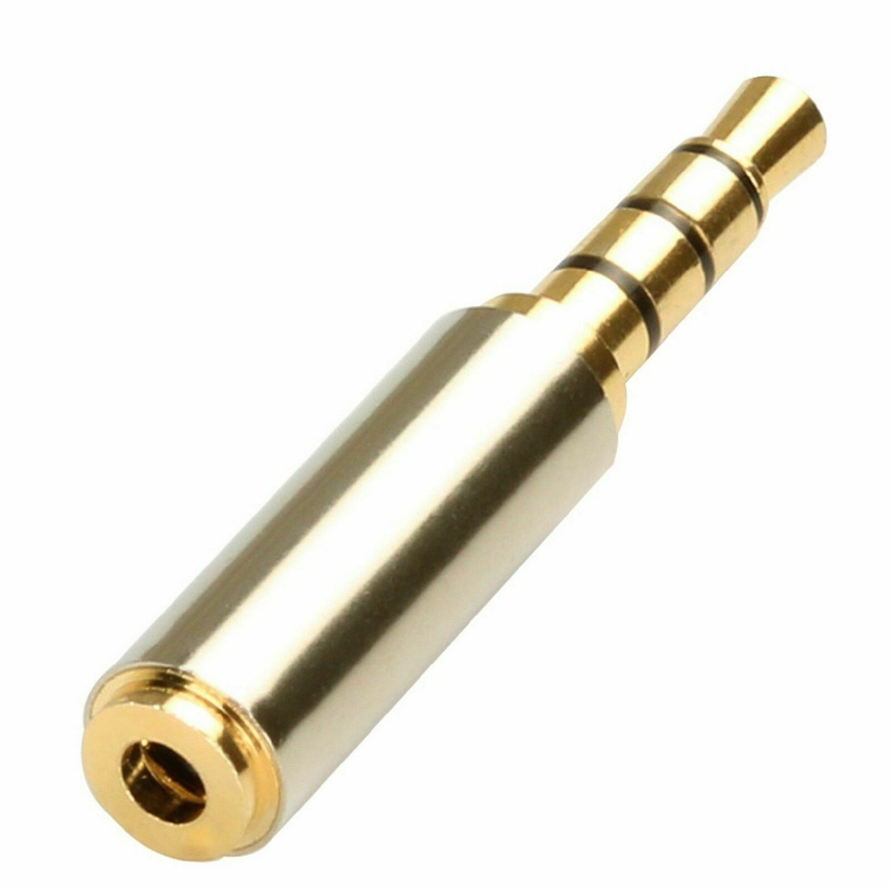 Gold 3.5mm Female to 2.5mm Male Stereo Audio Headphone Jack Adapter Converter