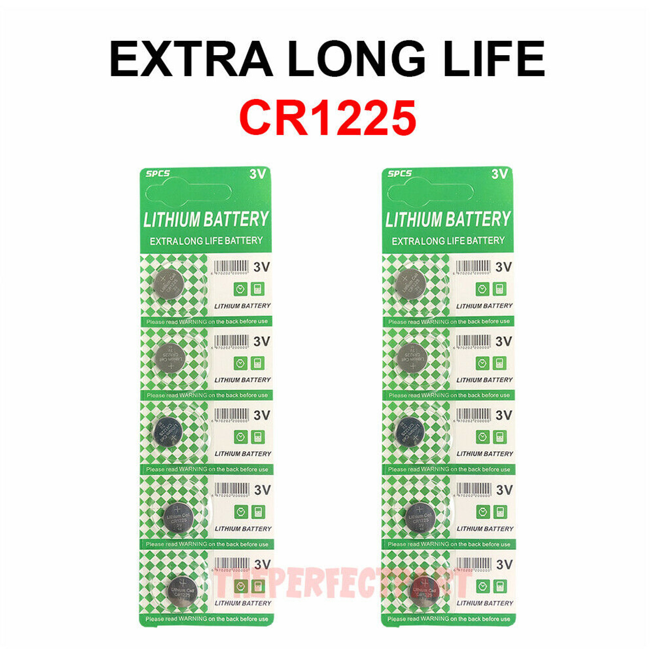 10 PCS New Lithium Battery 3V CR1225 /CR 1225 Button Cell Watch EXTRA LONG LIFE