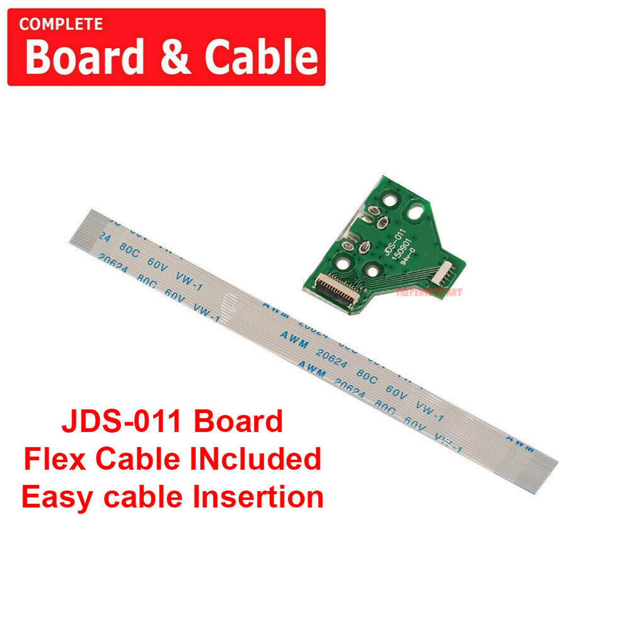 NEW 12 Pin USB Charging Port JDS-011 Board + Flex Cable For PS4 Controller A221