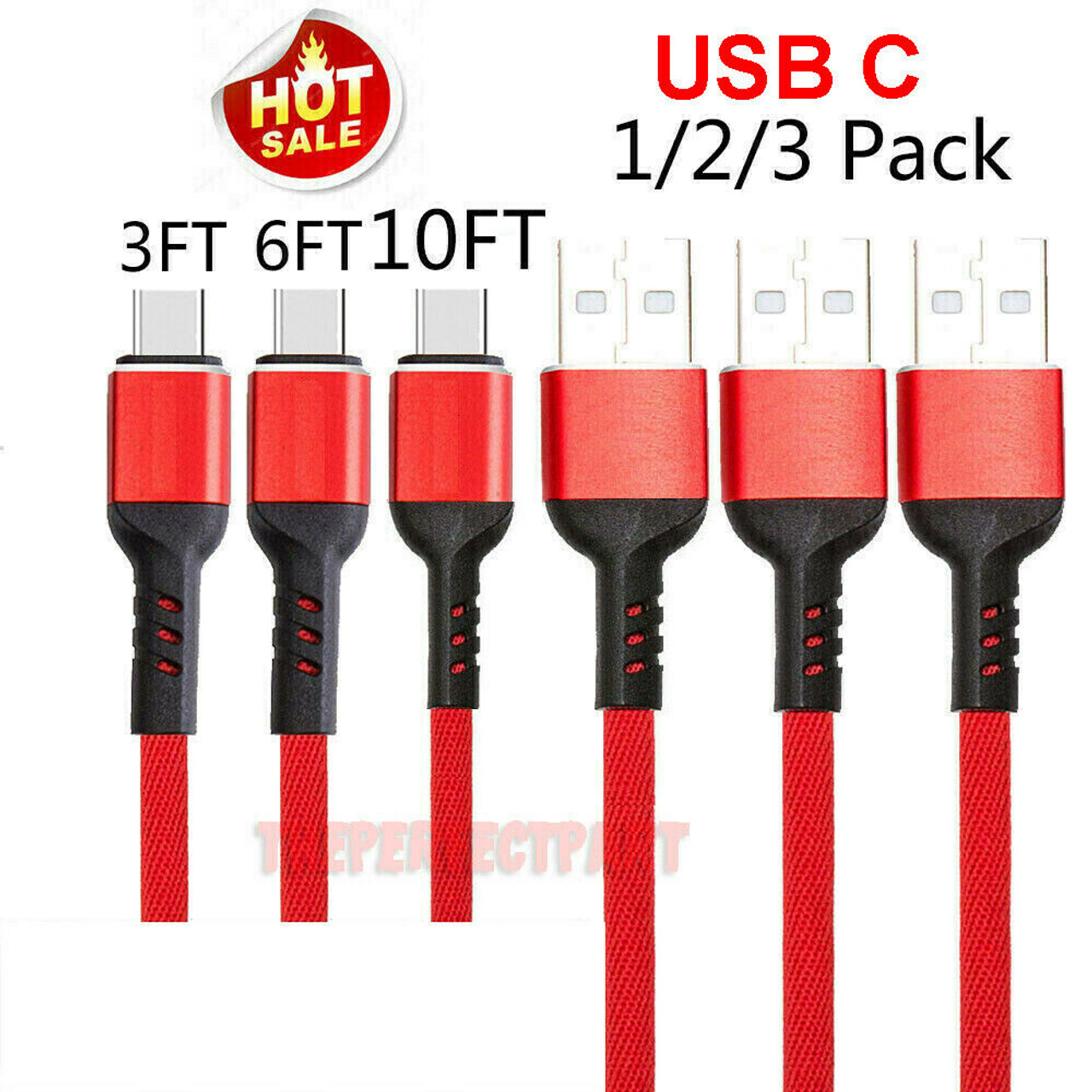 Heavy Duty Charging Phone Cable Type C Micro USB For Samsung Huawei LG Charger