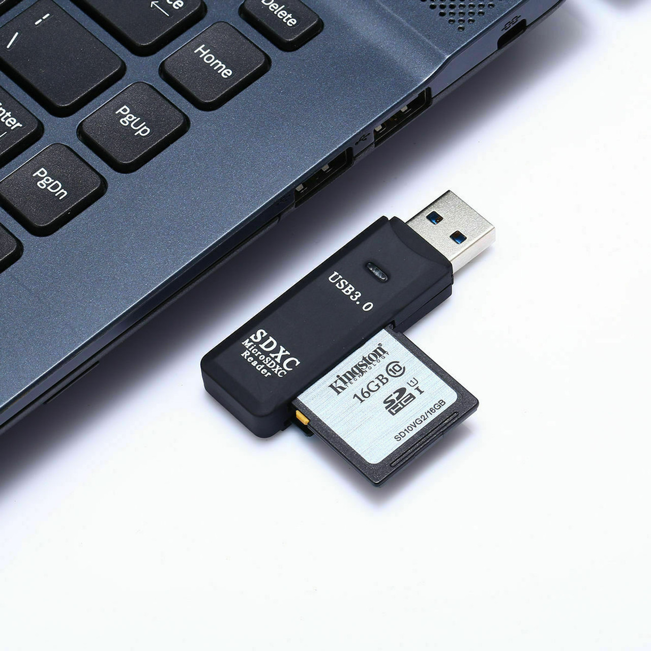 USB 3.0 2 in 1 HighSpeed Memory Card Reader Adapter for Micro SD SDXC TF T-Flash