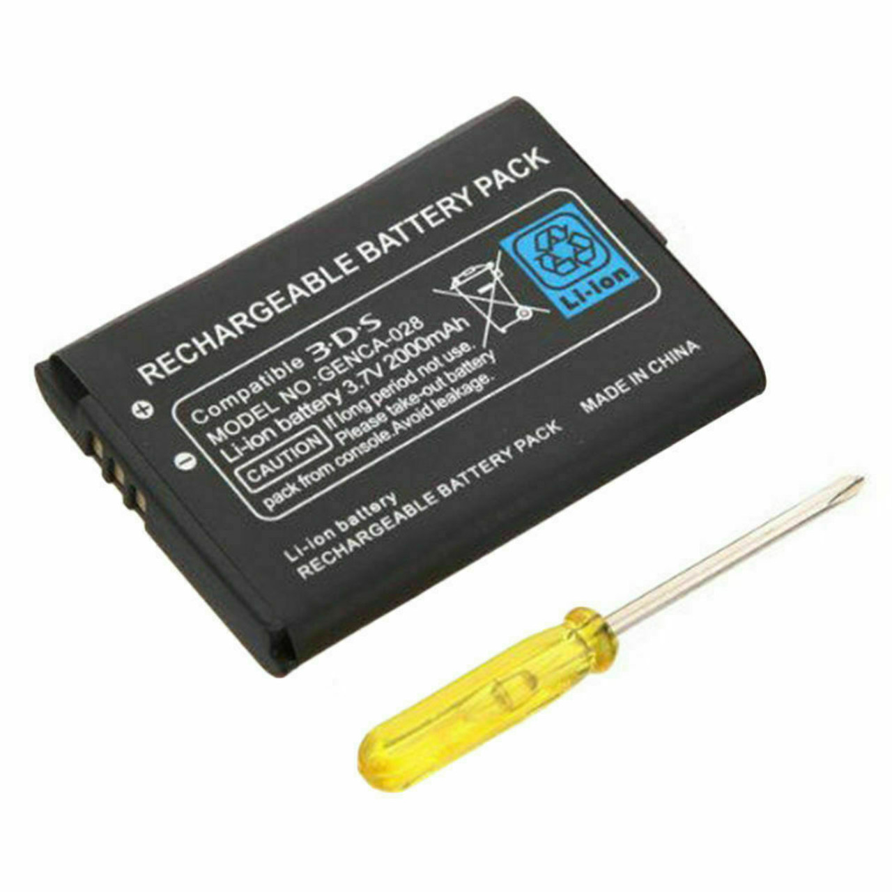 OEM Battery Replacement Pack + Tool For Nintendo 3DS 2000mAh 3.7V Rechargeable