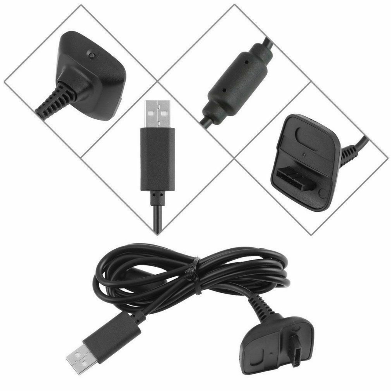 Rechargeable Battery Pack Charger Cable Dock for Xbox 360 Wireless Controller