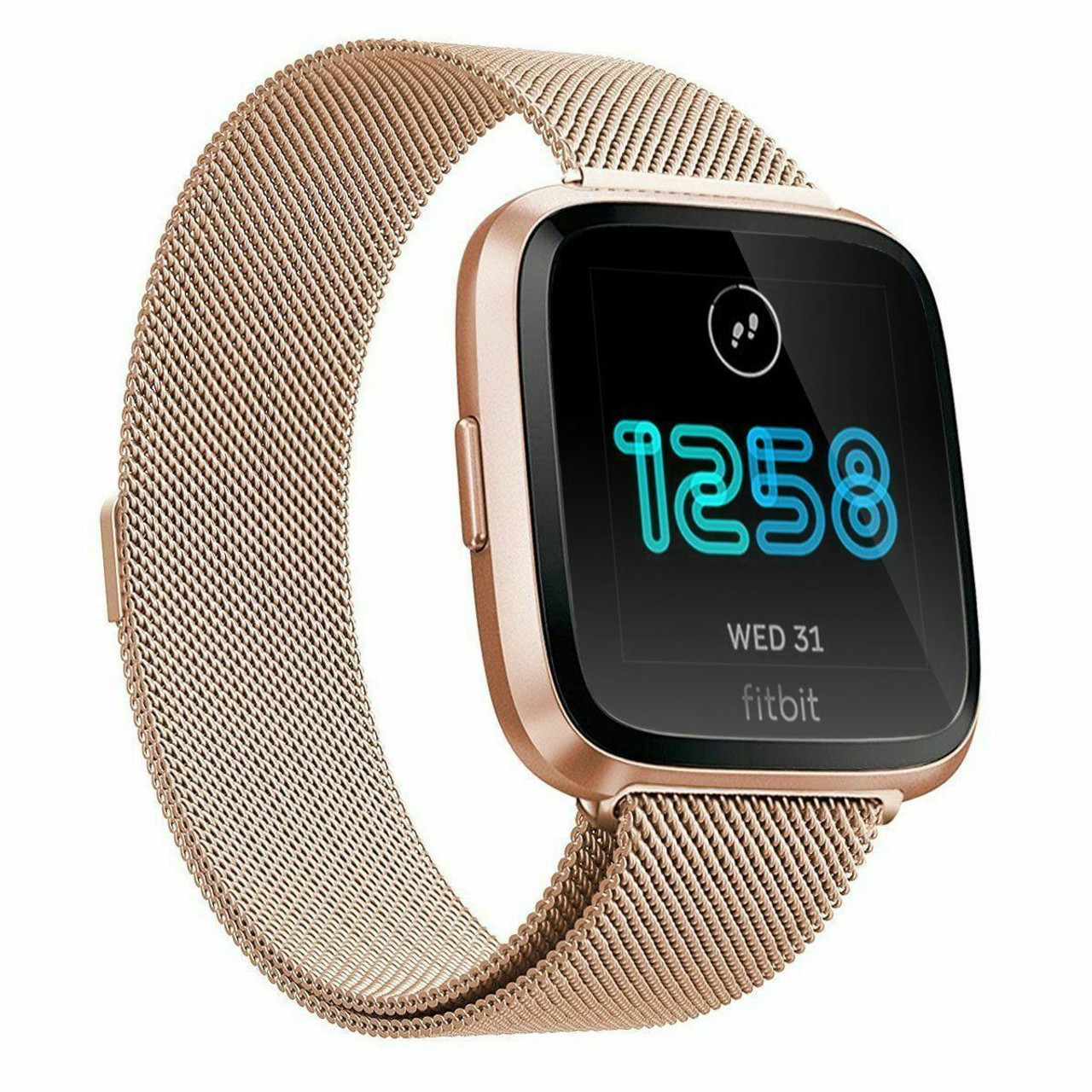 For Fitbit Versa Metal Milanese Magnetic Loop Strap Stainless Steel Wrist Band