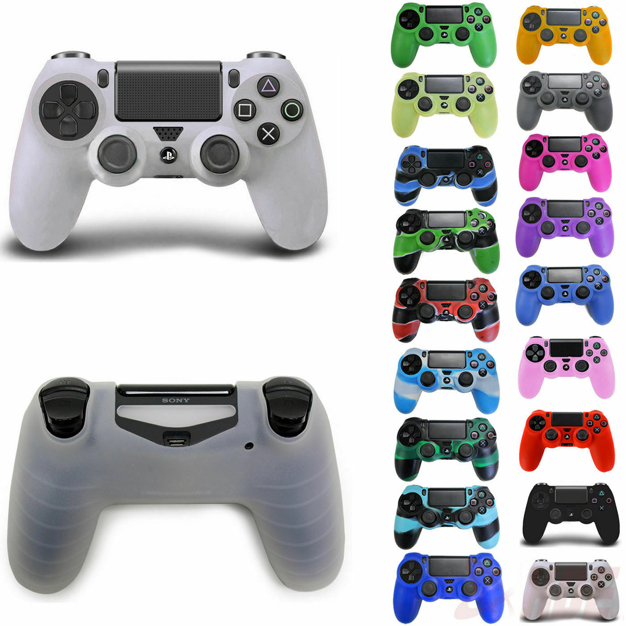 Silicone Rubber Skin Cover Protective Gel Case for Playstation 4 PS4 Controller