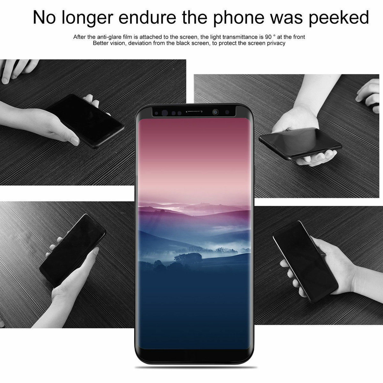 Privacy Anti-Spy Tempered Glass Screen Protector For Samsung Galaxy S8 / S8 Plus