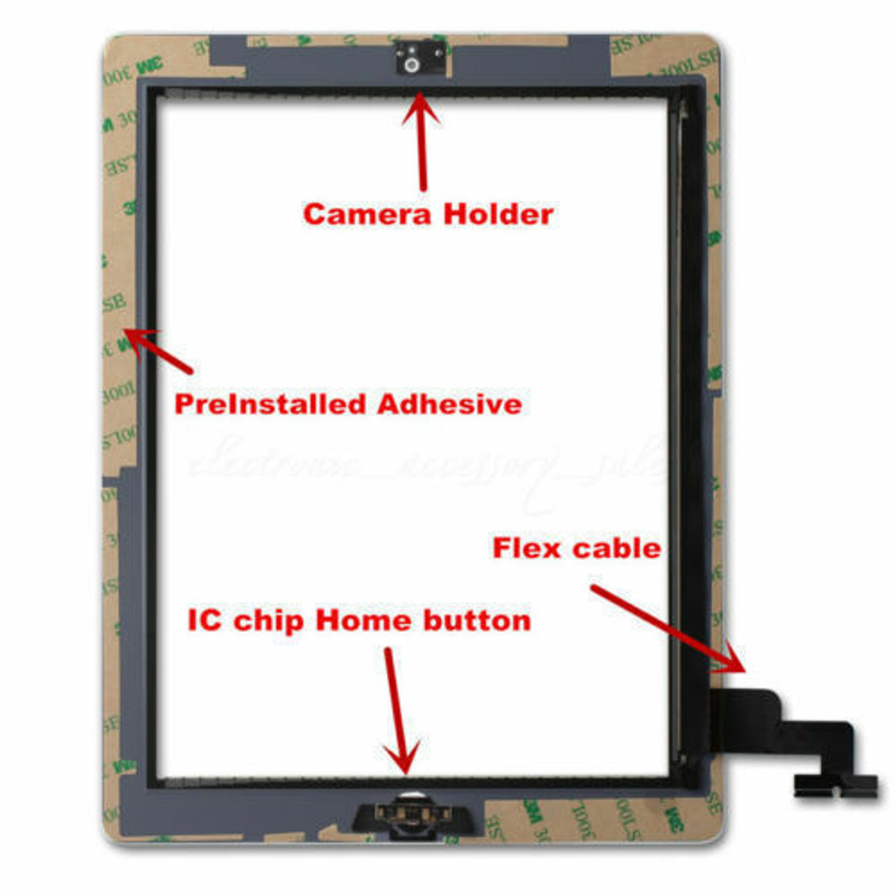 OEM SPEC For iPad 2 3 4 Air Mini 1 2 Touch Screen Digitizer Replacement Adhesive