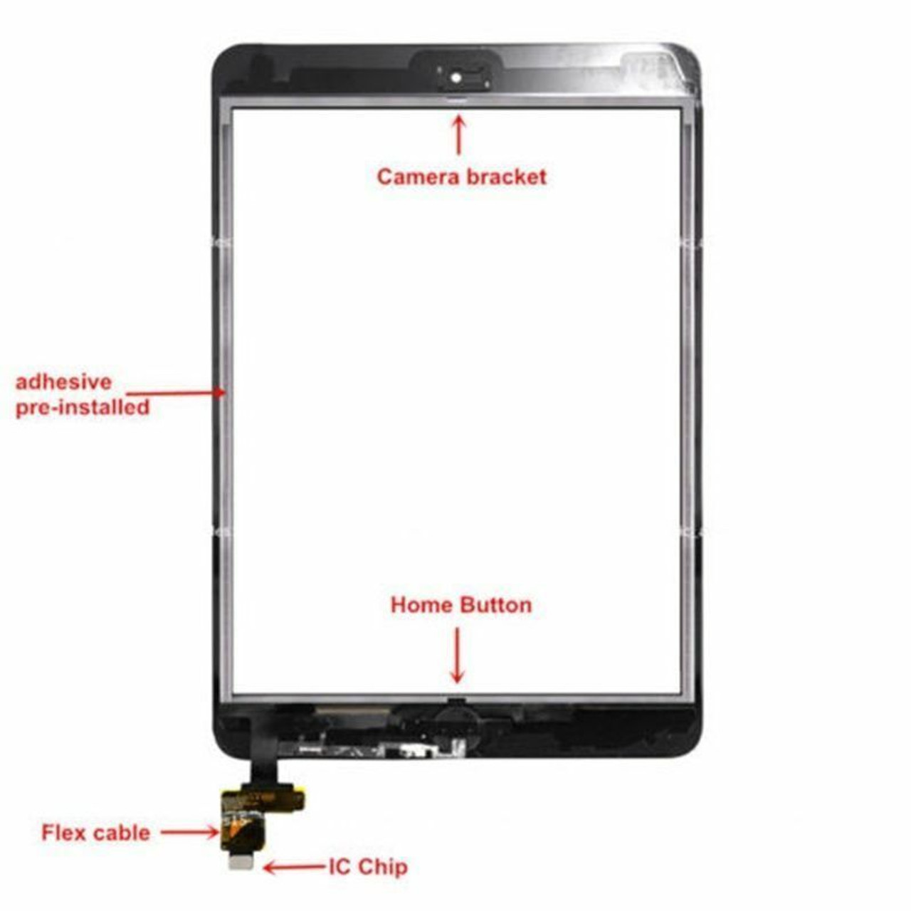 OEM SPEC Digitizer Glass Touch Screen Replacement For iPad 2 3 4 Air 1 Mini 1 2