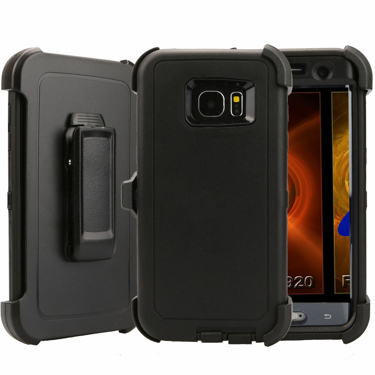 For Samsung Galaxy S7 Edge Defender Case & (Clip fits Otterbox) Screen Protector