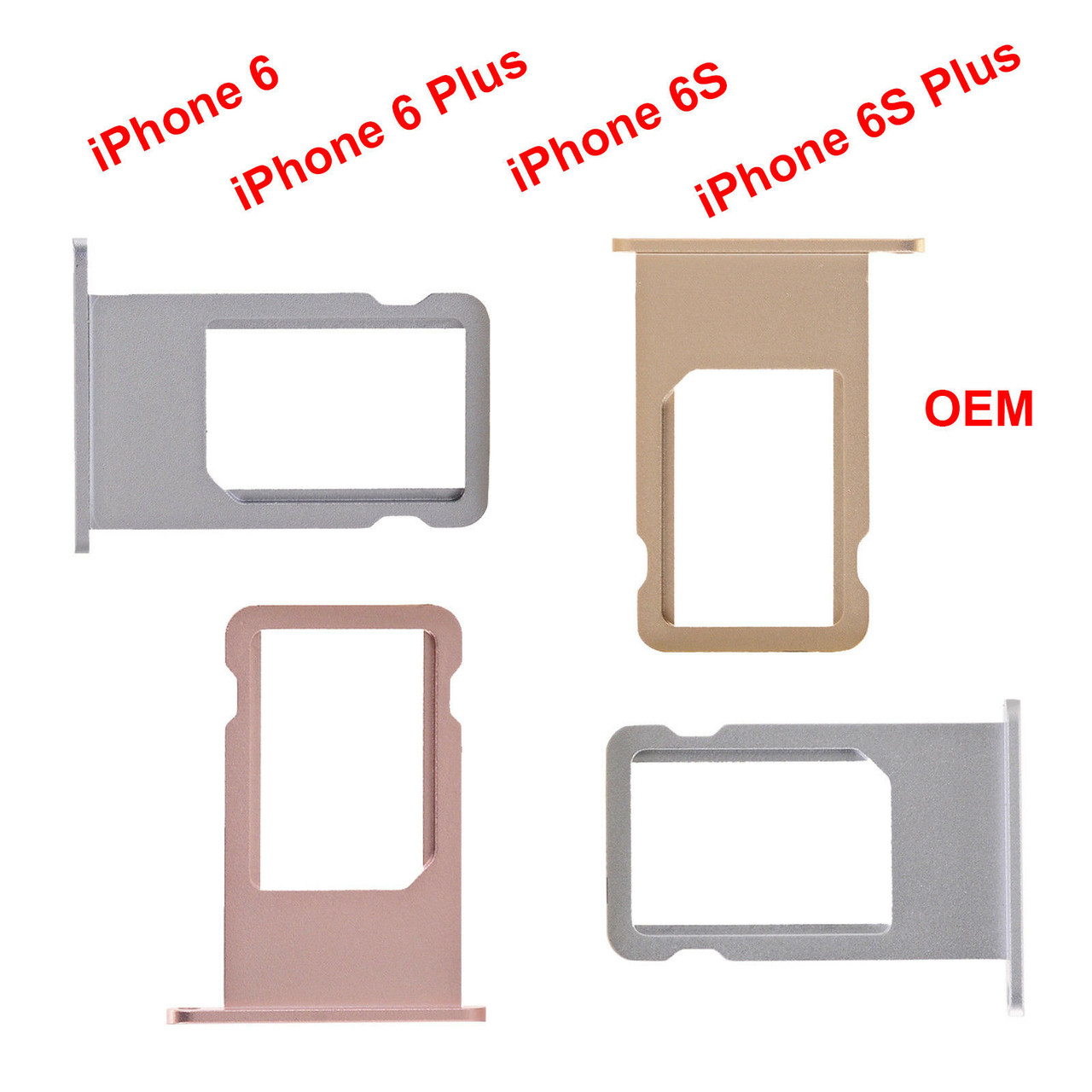 OEM SPEC Sim Card Holder Tray Metal Slot For iPhone 6G 6 Plus iPhone 6S 6S Plus