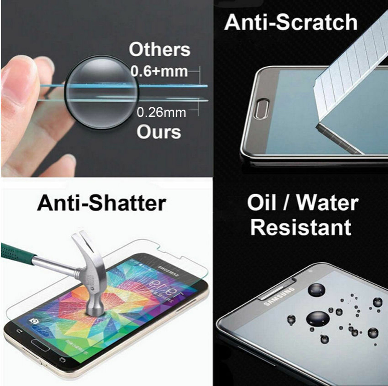 High Premium HD Tempered Glass Film Screen Protector Guard For Apple iPhone 4S 4