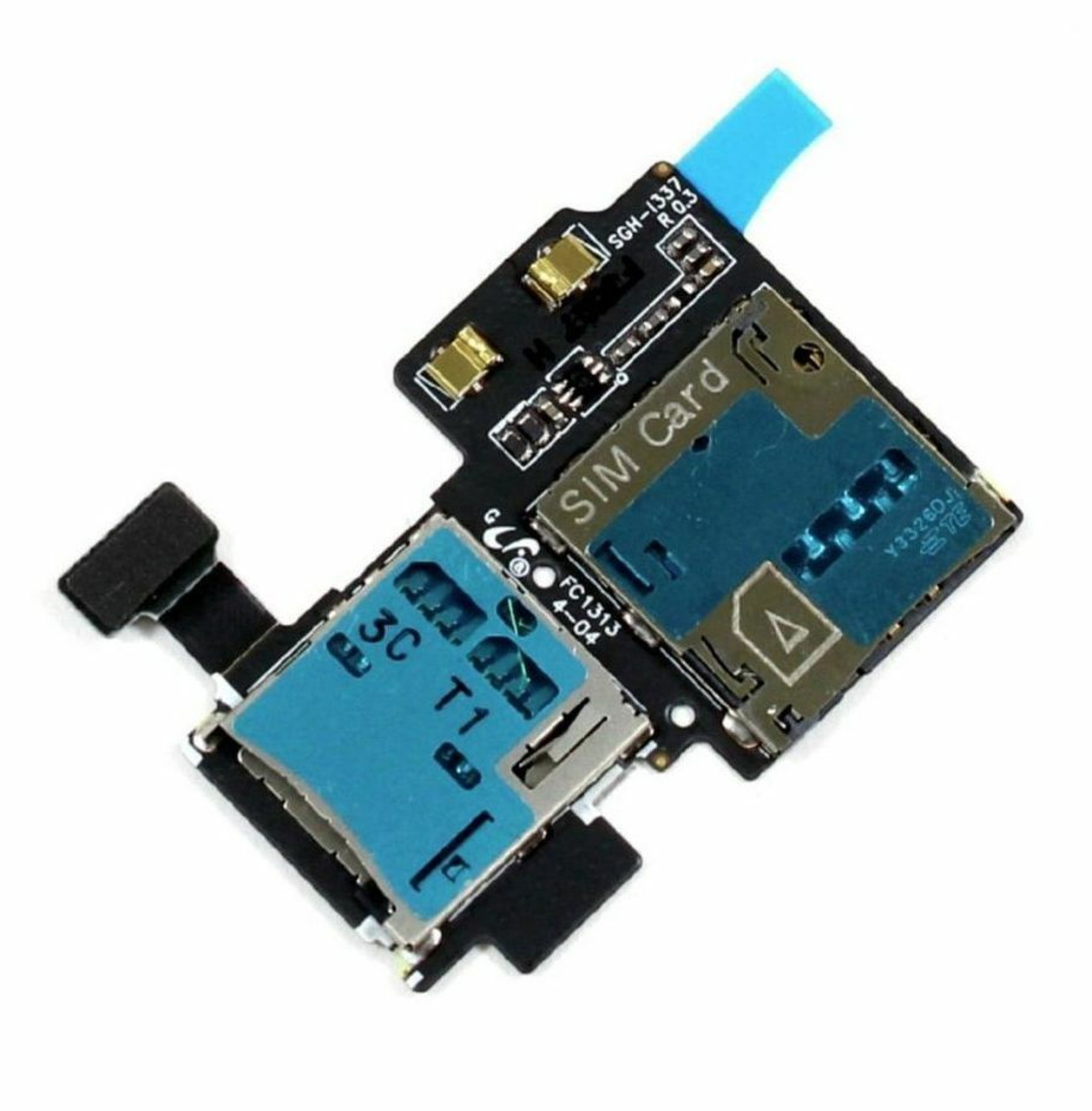 OEM SIM Card Micro SD Reader Tray Flex for Samsung Galaxy S4 I9500 i337 L720T