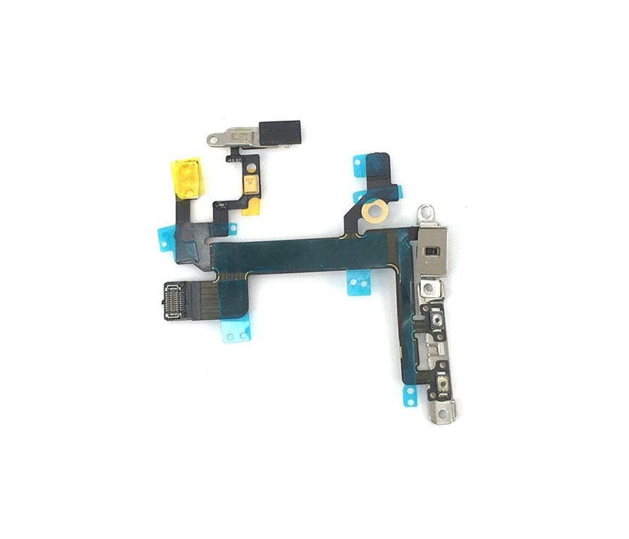 Power Mute Volume Button Switch Flex Ribbon Cable Metal Bracket For iPhone 5S