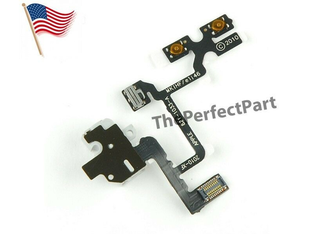 OEM SPEC White Headphone Audio Jack Volume Switch Flex Cable For iPhone 4 4G GSM