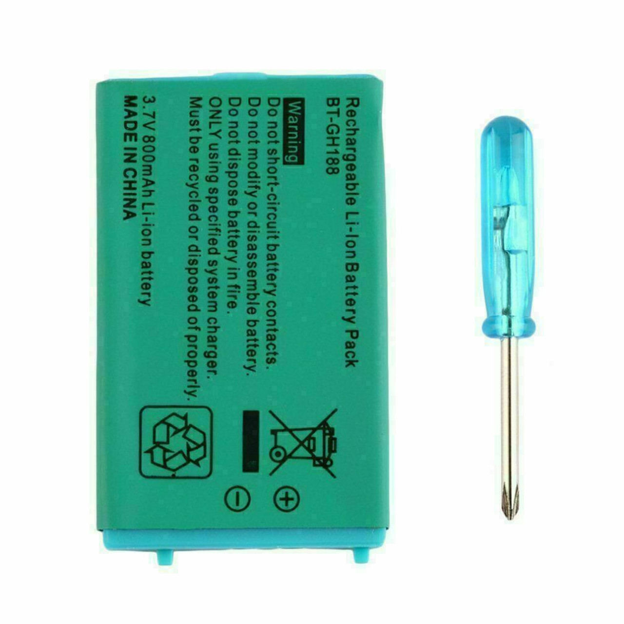 New Rechargeable Battery For Nintendo Game Boy Advance SP Systems + Screwdriver
