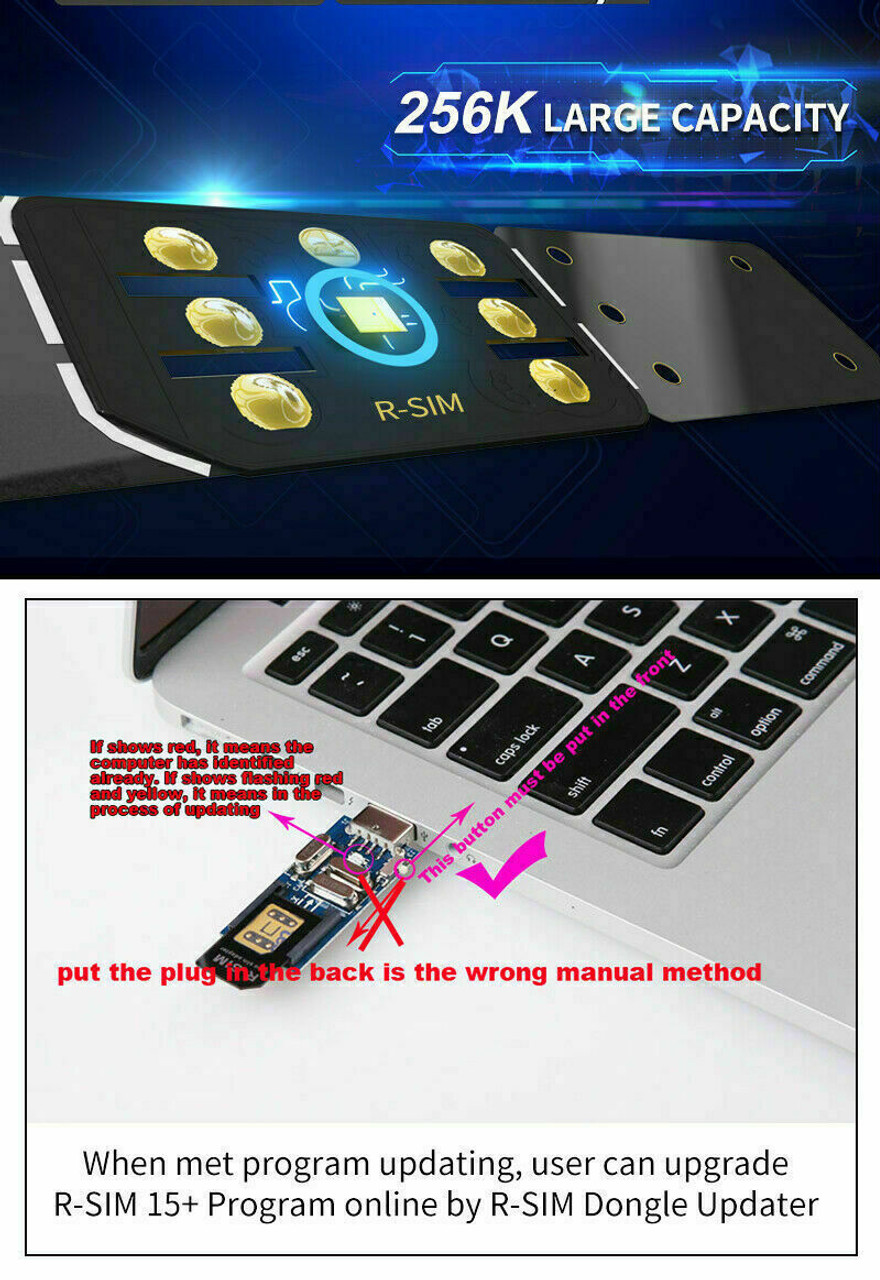 2021 R-SIM15+ Nano Unlock RSIM Card For iPhone 12 11 Pro XS MAX XR X 8 7 6s LOT