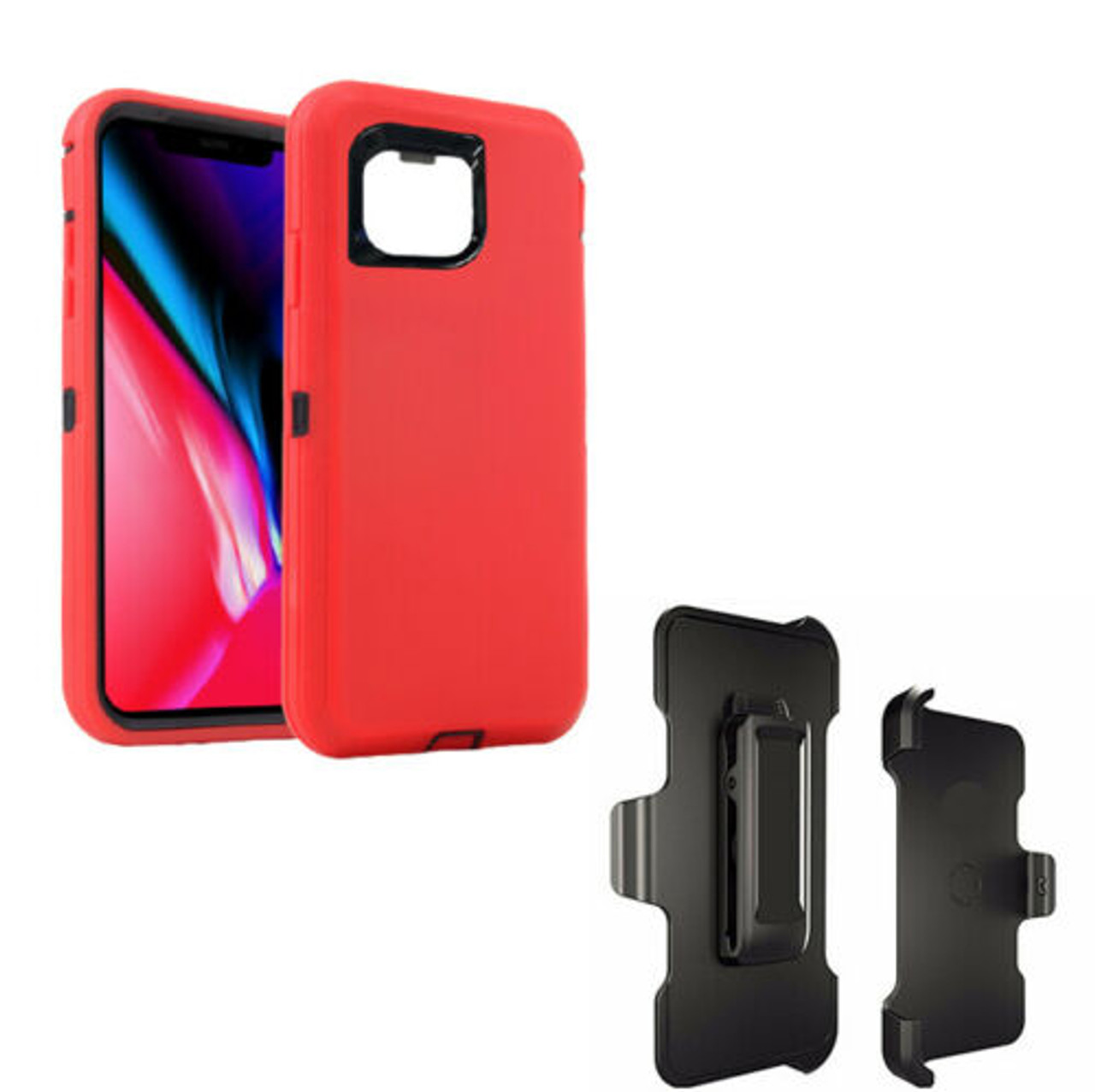 For iPhone 12 Mini 12 Pro Max Shockproof Defender Case Stand & Belt Clip Holster